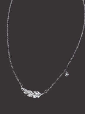Feather Sterling Silver Pendant & Chain Necklace